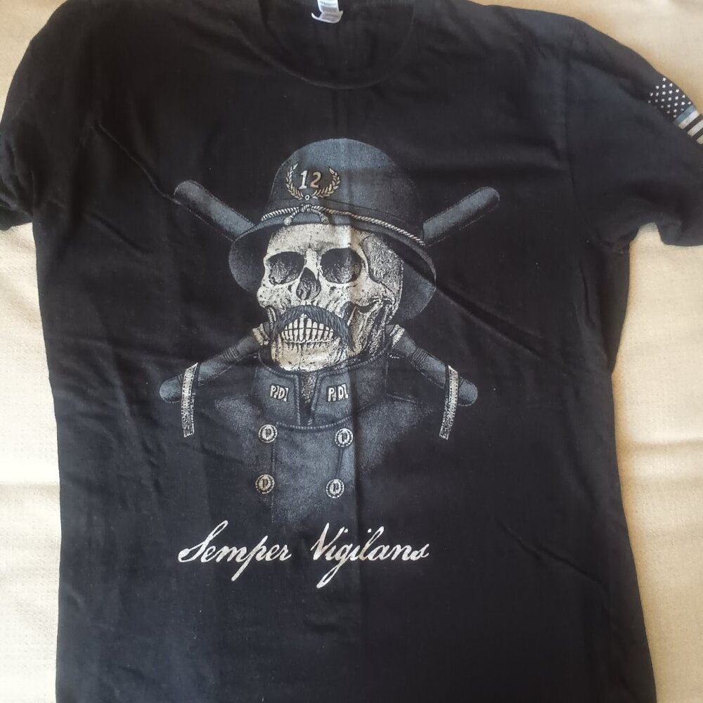 Warrior twelve police t shirt